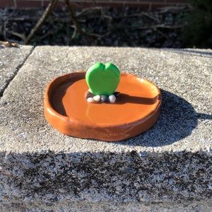 Handmade Hoya Heart Succulent Polymer Clay Dish